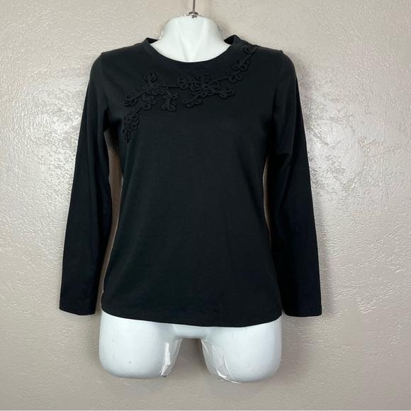 Passport Tops - 5 for $30 Passports women long cardigan black embroidered blouse size small